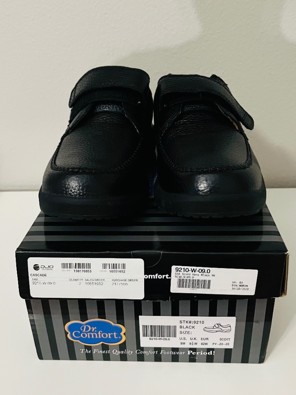 Dr. Comfort Scott Casual Shoes Diabetic Black Mens Size 9 WIDE NEW